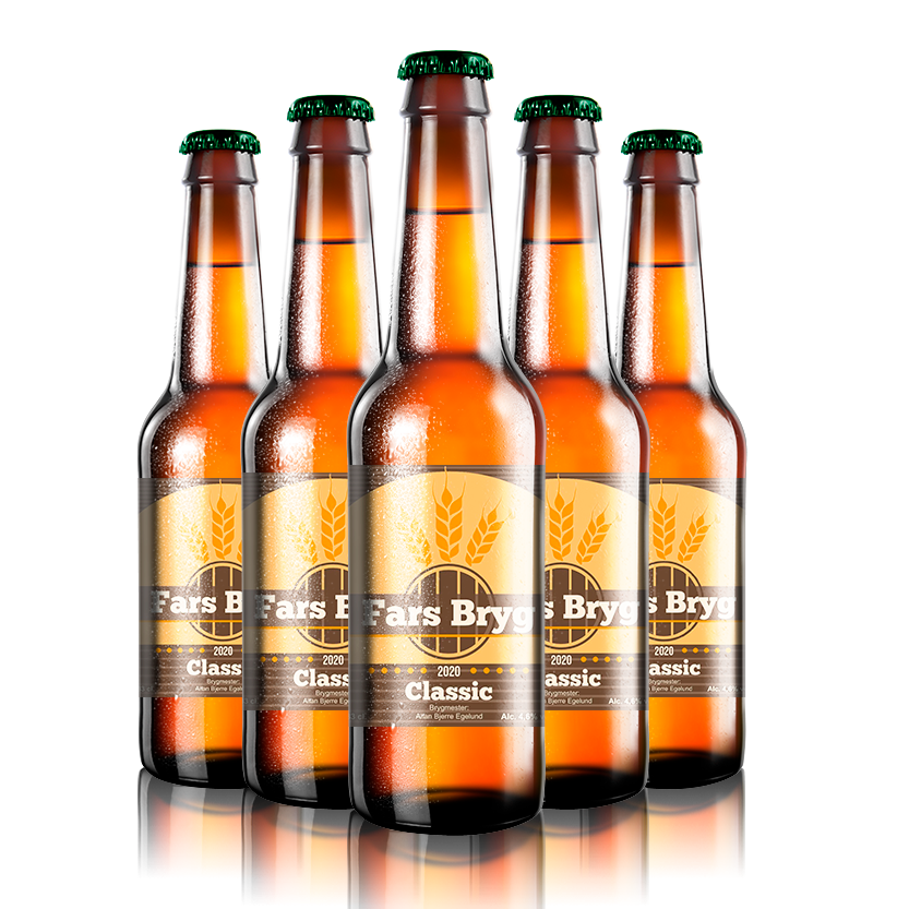 Fars Bryg Classic - design din egen øl etiket - The Beer Label 