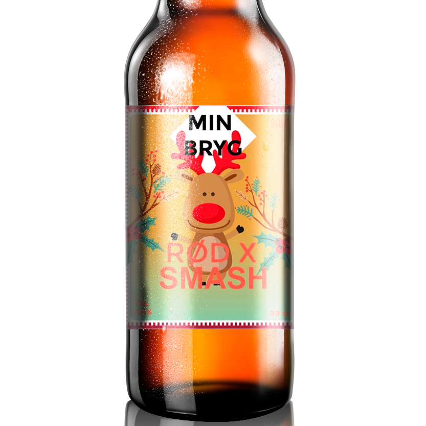 Røde Rudolf - design din egen øl etiket - The Beer Label 