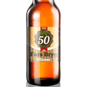 Rund Fødselsdag - design din egen øl etiket - The Beer Label 