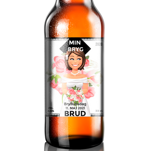 Glad Brud - design din egen øl etiket - The Beer Label 