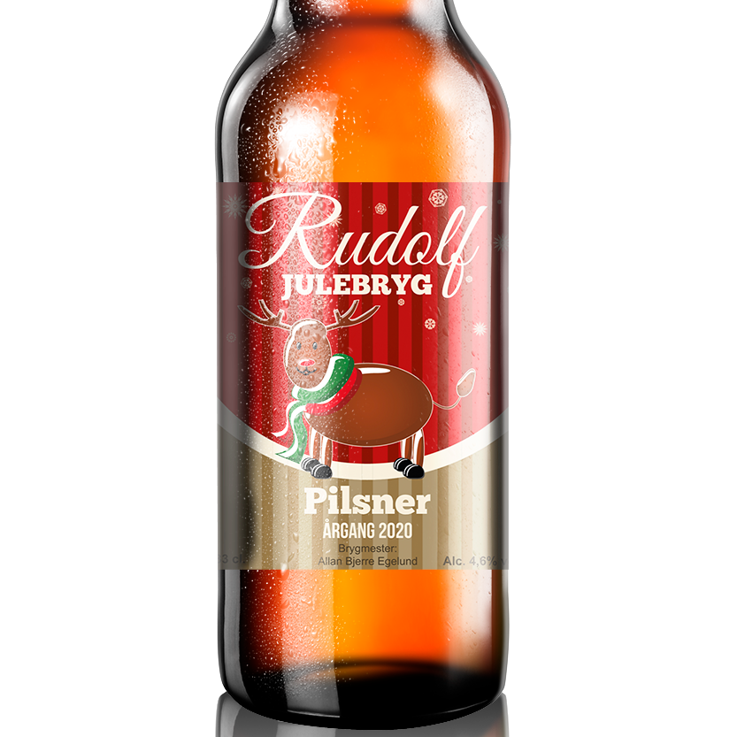 Rudolf Julebryg - design din egen øl etiket - The Beer Label 