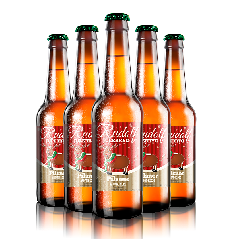 Rudolf Julebryg - design din egen øl etiket - The Beer Label 