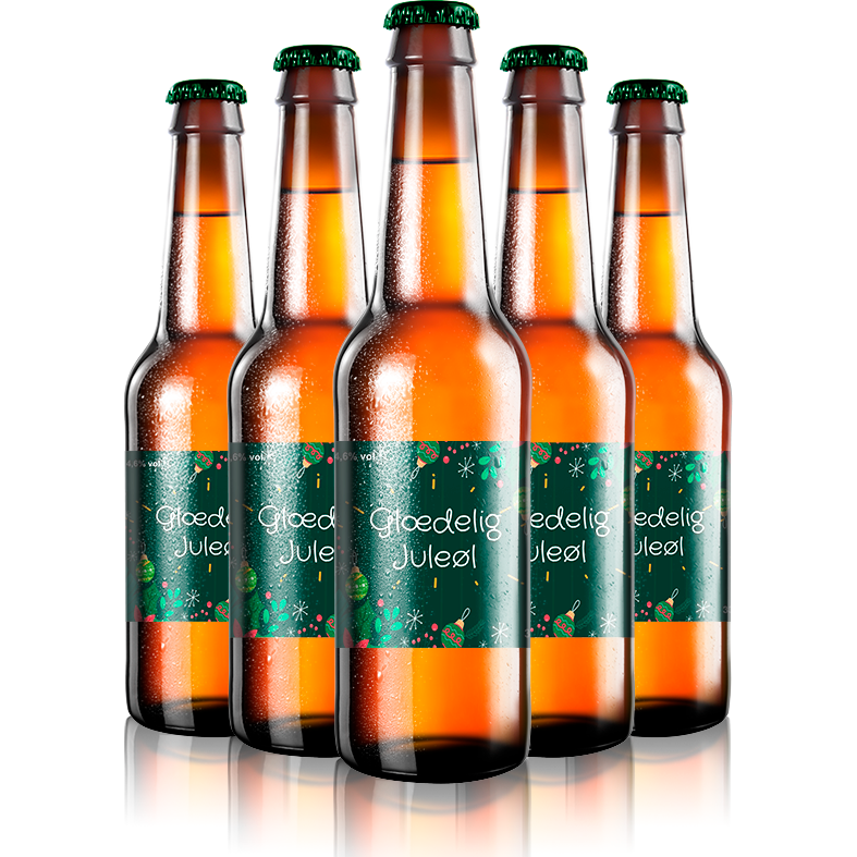 Glædelig Juleøl - design din egen øl etiket - The Beer Label 