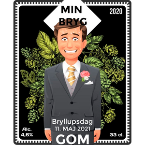 Nervøs Gom - design din egen øl etiket - The Beer Label 