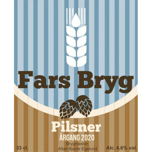 Fars Bryg Blå - design din egen øl etiket - The Beer Label 