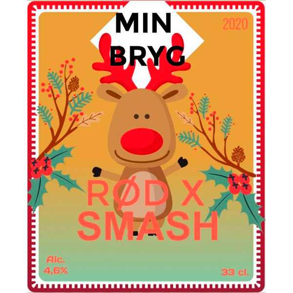 Røde Rudolf - Juleetiket - Øletiket - The Label Factory